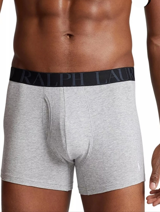 Polo Ralph Lauren Other - Polo Ralph Lauren Briefs M Grey Cotton Blend Logo Waist Long Leg Comfort New $20